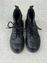 Dr. Martens Doc Youth Kids Side Zip Combat Boots Sz 4 Black 1460J Bounce Soles