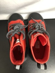 Hunter for Target High Top Canvas Rubber Dipped Sneakers Youth Sz 2 Red Black