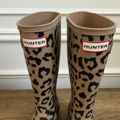 Hunter Kids Original Tall Hybrid Leopard Print Waterproof Rain Boot 2B/3G