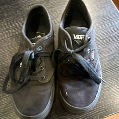 VANS Authentic Unisex Kids Sneakers Black Canvas Lace Up Low Top US 3