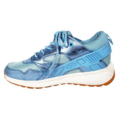 HEELYS ‘Force’ Blue Textile/Leather Lace Low Top Skating Shoes Unisex Youth 5