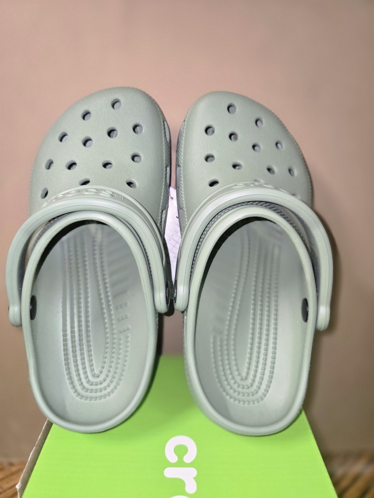 Crocs Classic Clog K Unisex Kids Clogs US J4 Green Synthetic Slip On 206991-308