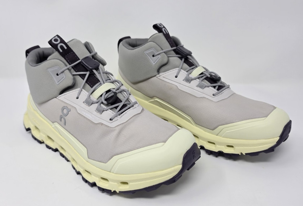 On Cloudhero Mid Waterproof Silver/Seedling Colorway Size 3.5 Youth Hiking NWB