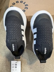 adidas Bubblecomfy I Sneaker Black White Slip-On Unisex Kids 8K BNWT AT-5/91