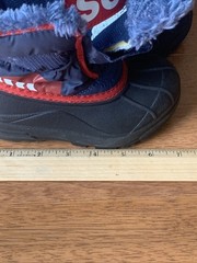 Sorel Commander Snow Boots Black/Blue Red Kids Size 9 NC1805 591