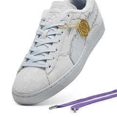 PUMA Junior One Piece Suede 3 Luffy Sneakers, Feather Gray-Platinum Gray, 6.5
