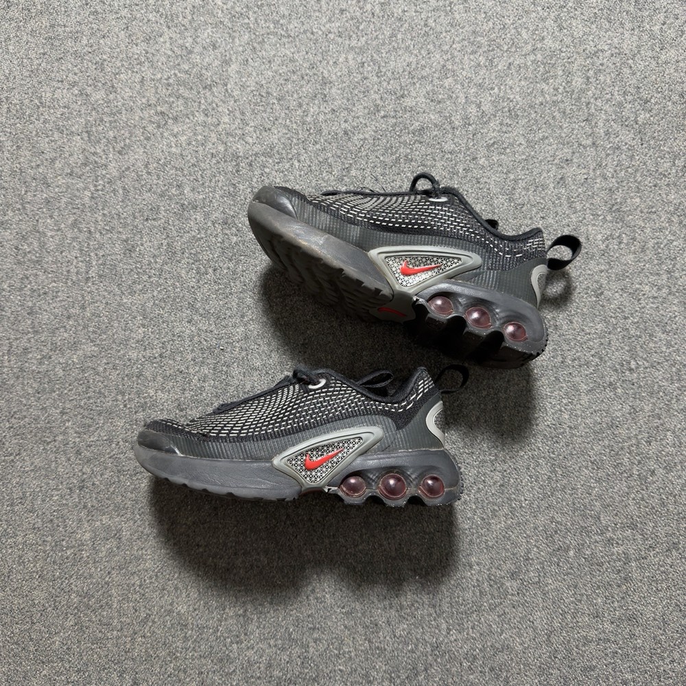 Nike Air Max DN Kids PS 11C ‘Black Metallic Silver Red’ Sneaker Shoe