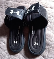 Under Armour 4D Slides Flip Flops Sandals Youth Kids Boys Girls Size 6 GUC