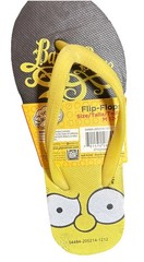 New 2013 Simpsons Kids Flip Flops Size M 12-13 Bad To The Bone