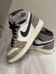 Nike Air Jordan 1 Retro High White Cement Elephant Print Size 4Y