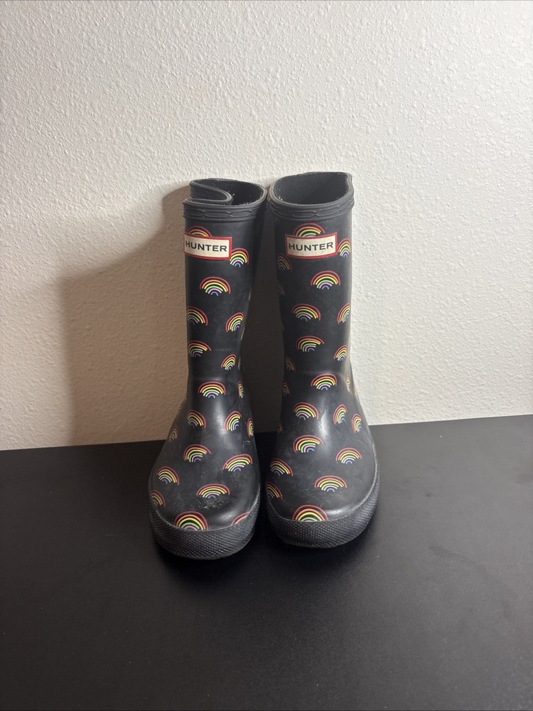 Hunter Kids First Classic Mini Rainbow Rain Boots Size US 11B/12G Rubber