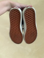 VANS Classic Slip-On Blue Canvas Unisex Kids Casual Shoes US Size 2 Rubber Sole