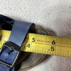 Tula Sandals Kids Size 5 Blue Strappy Leather Buckle Cork Footbed Walking Summer