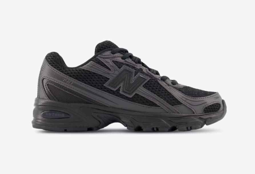 New Balance 740 Triple Black GR740BO GS SZ 4Y-7Y Boys Womens Girls