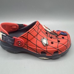 Marvel Crocs Kids Marvel Spider-Man Clogs Red Black Jibbitz Charms Youth Size 1