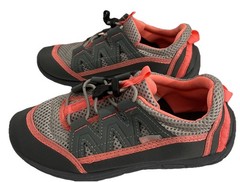 Northside Water Adventure Shoe Youth Girls Sz 2 Gray & Neon Slip On NEW w/o Box
