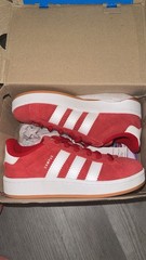 adidas Kids Campus Suede Sneakers – Red/White Youth Size 2. Brand New