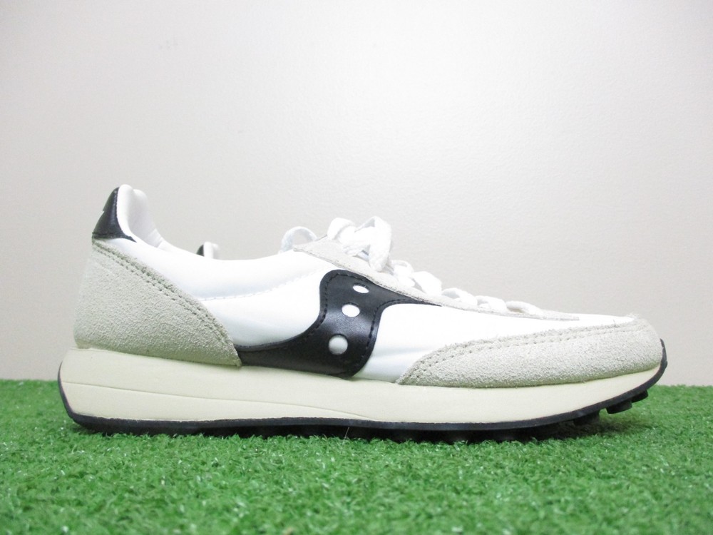 Saucony Trainer 80 Youth Size 3.5 Medium M White Beige Black Sneakers S70884-9
