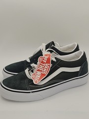 VANS OLD SKOOL Trainers Green Shoes Kids Size 3.5 Skater Sneakers Suede/Canvas