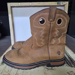 Size 7m Rocky Kids Old Town Pull On Boots 7″ Tan Youth Leather