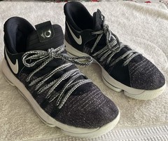 Nike Zoom KD 15 Oreo GS Shoes 7Y Black White Basketball Sneakers 918365-001