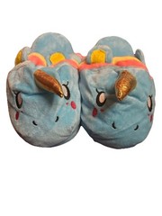 NEW! Blue Unicorn Slippers Size Medium 7/8 By Royal Deluxe 100% Polyester