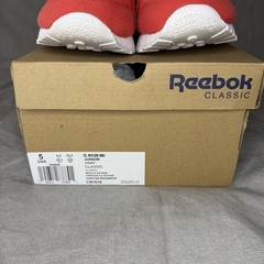 Reebok Classic Nylon Junior Kids Youth Size 5 Red White CN7619 Used Sneakers