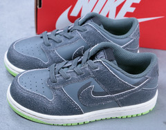Nike Dunk Low SE TD Iron Grey Ghost Green Toddler Size 10C DQ6217-001 NEW