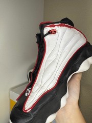 Nike Air Jordan Team Iso 2 White Black Red Youth Size 4.5Y 407484-102 Shoes