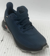 Salomon Alphacross Blast CSWP Kid Sneaker Size 1 Blue Athletic Shoes 412907