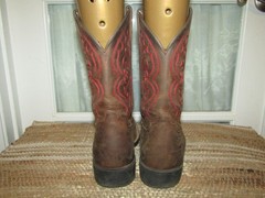 Ariat Youth sz 5 Quickdraw Square Toe Cowboy Style Boots Brown Leather 10004853