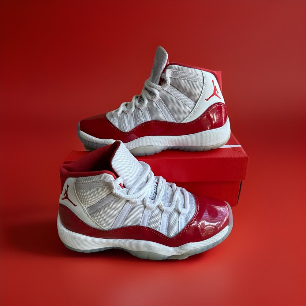 Air Jordan 11 Retro Cherry Red 2022 378038-116 Youth 4.5Y / Women’s 6 w Box