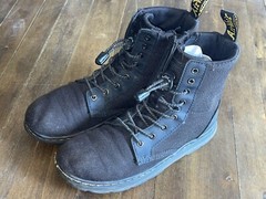 Doc DR. Martens Combs J Canvas black Aide Zipper Boots youth US 4 Women’s 5 UK 3