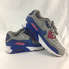 NIKE AIR MAX 90 LTR YOUTH / WOMENS BLUE PINK GRAY 833376-008 USED