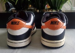 Rare Nike Dunk Low White Orange Black HALLOWEEN 304846-182 Toddler Size 5c
