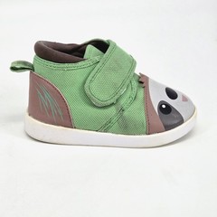 ikiki Strider McSloth Squeaky Toddler Shoes Green Brown Size 7 Wide Toe Box GUC