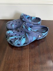 Crocs Kids Classic Marbled Clog C11 Youth Blue/ Black
