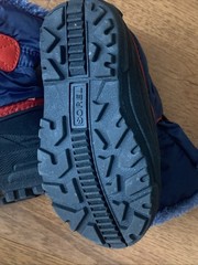 Sorel Commander Snow Boots Black/Blue Red Kids Size 9 NC1805 591