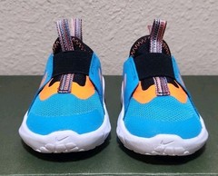 Nike Flex Runner 2 Little Kids Pull On Shoes Blue Orange Preschool- Size 5C