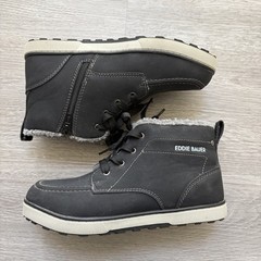 Eddie Bauer Big Kids Maddox Boots Black Size 4 Water Resistant Boys Girls Youth