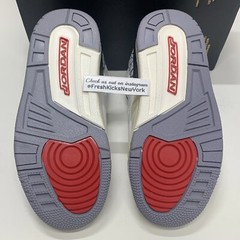 Jordan 3 White Cement Reimagined Pre School Size 11c DM0966-100 Fire Red AJ3 PS