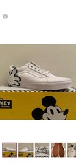 Vans Old Skool Disney Mickey Mouse True White Unisex US 4.5/6 Shoes