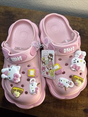 HELLO KITTY Sanrio Characters Pink Clogs Shoes Size 3.5-4.5 NEW