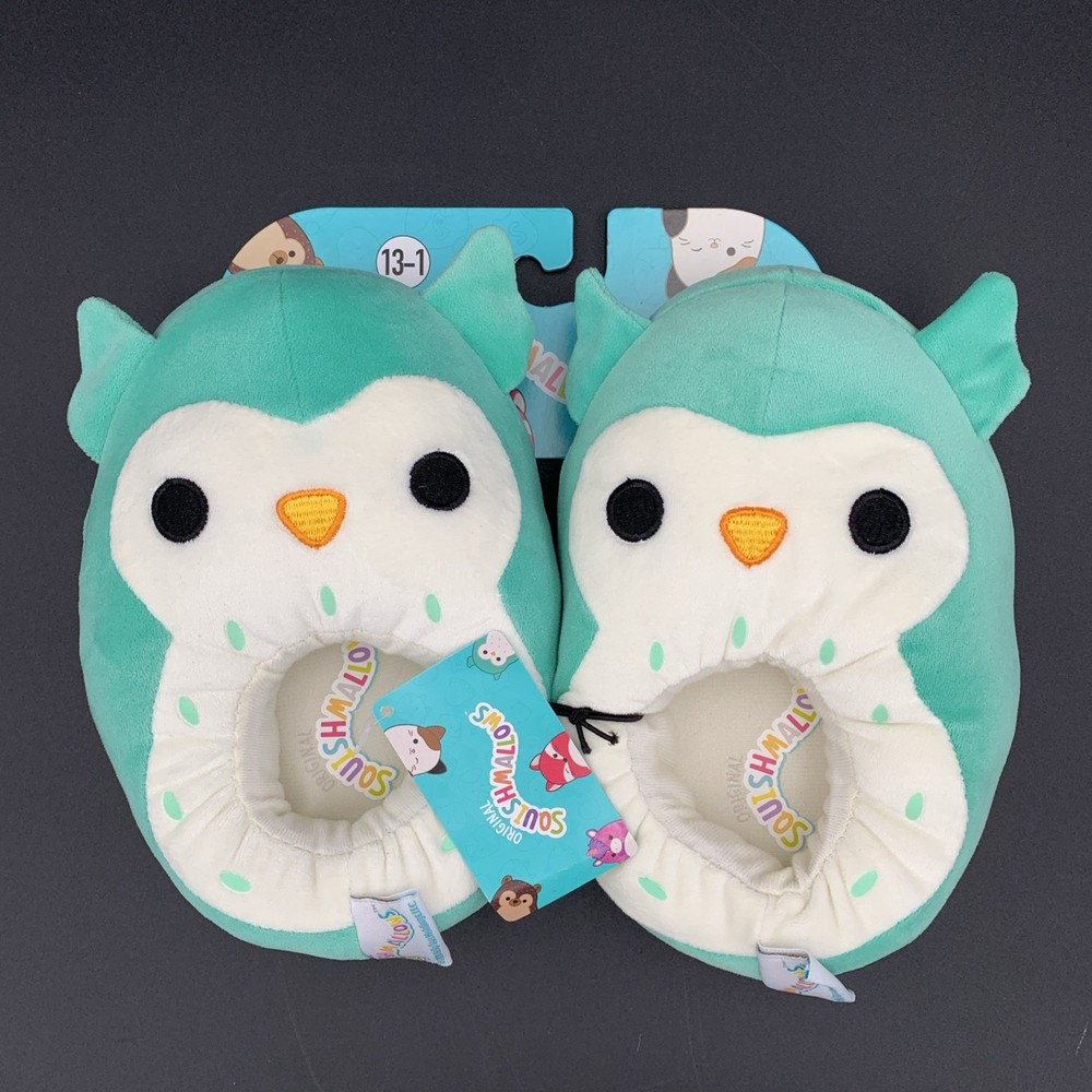 Squishmallows Winston Owl Plush Slippers Kids Size 13-1 Small NWT