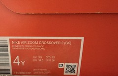 Nike Air Zoom Crossover 2 GS University Red White Black Size 4Y Youth