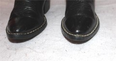 OLD WEST BLACK w/RED STITCHING LEATHER WESTERN/COWBOY BOOTS: Youth 1.5 – EUC