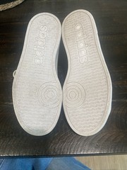 Youth Adidas White/Green VS Advantage Clean Sneakers Unisex Big Kid Shoes 4 1/2