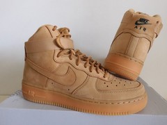 Nike Air Force 1 High LV8 (GS) Flax-Wheat-Outdoor Green Sz 6Y Rare! [807617-200]