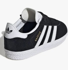 Adidas Kids 7.5K Gazelle CF EL I Black/White IH0338
