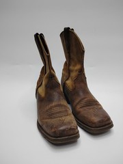 Ariat Rambler Brown Leather Square Toe Western Cowboy Boots Kids 2.5